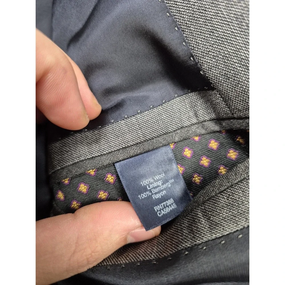 J.Crew Suit Jacket Mens 38R Gray Wool Ludlow Tollegno 1900 2 Button Slim Fit